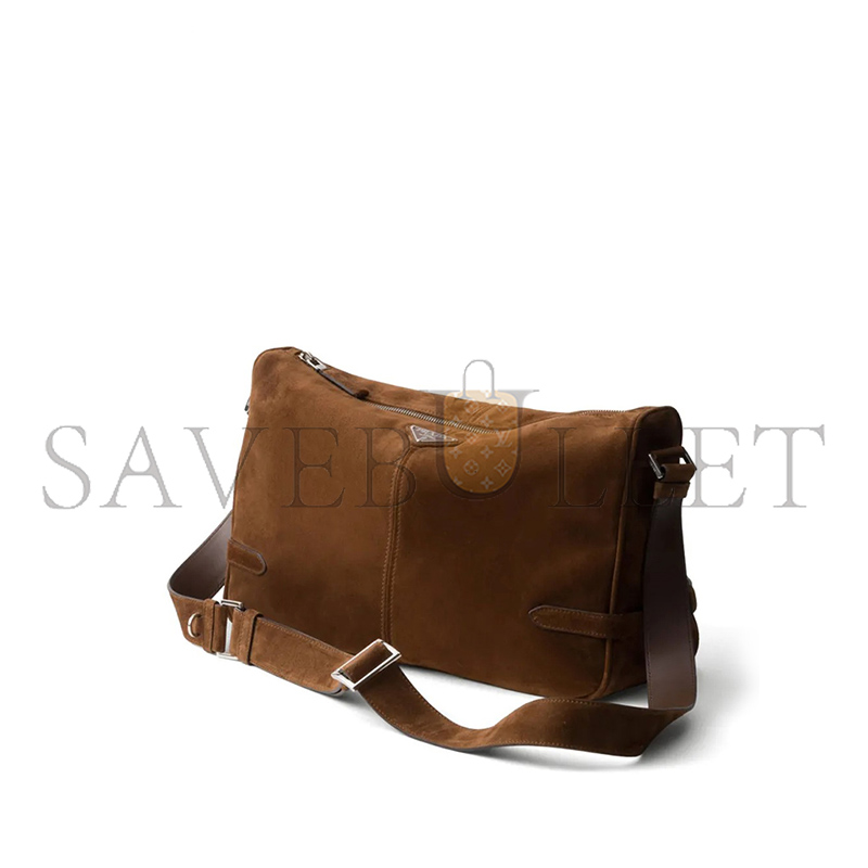 PRADA SUEDE SHOULDER BAG 2VH187 (35*22*12cm)